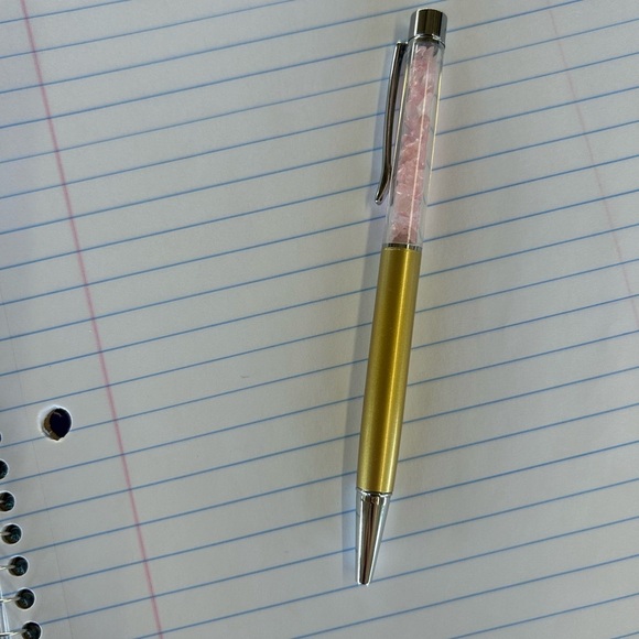 Gold Rose Quartz Pen - Picture 1 of 1